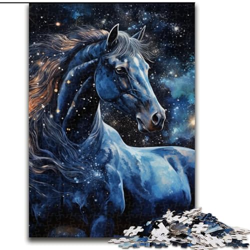 Puzzle für Erwachsene 1000 Teile Galaxien Pferde 1000 Teile Puzzle Familieninteraktives Spiel, Denksportaufgabe Geschenk, Lernspielzeug (Größe 50x75cm) von WGLINGX