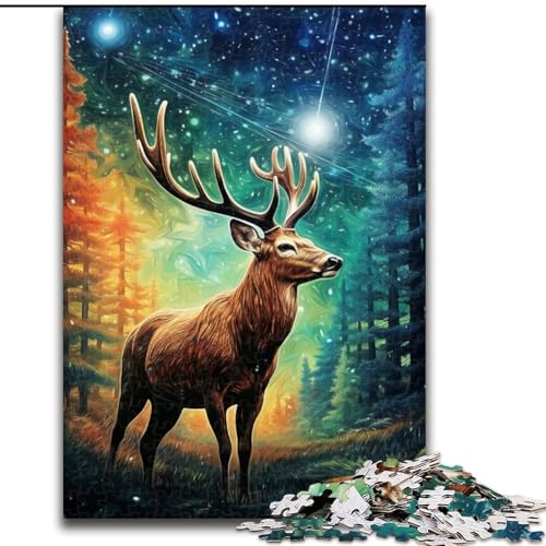 Puzzle für Erwachsene 1000 Teile Mirage Deer 1000 Teile Puzzle Familieninteraktives Spiel, Denksportaufgabe Geschenk, Lernspielzeug (Größe 50x75cm) von WGLINGX