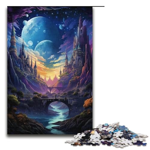 Puzzle für Erwachsene 1000 Teile Schloss Lernspiele Heimdekoration Puzzle Künstlersammlung 14,96x10,24 Zoll von WGLINGX