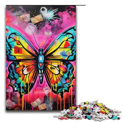 Puzzle für Erwachsene 1000 Teile Schmetterlingskunst Graffiti Lernspiele Heimdekoration Puzzle Künstlersammlung 14,96 x 10,24 Zoll Puzzle für Erwachsene 1000 Teile Schmetterlingskunst Graffiti Lernspiele Heimdekoration Puzzle Künstlersammlung 14,96 x 10,24 Zoll von WGLINGX