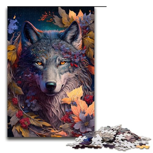 Puzzle für Erwachsene 1000 Teile Schöner Wolf Herausforderndes Spiel Puzzles Staycation Totschlagzeit 29,53x19,69 Zoll von WGLINGX