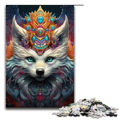 Puzzle für Erwachsene 1000 Teile Tierfuchs Herausforderndes Spiel Puzzles Staycation Totschlagzeit 29,53x19,69 Zoll von WGLINGX
