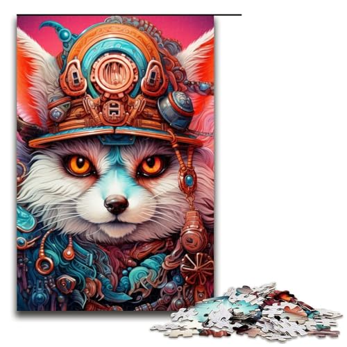 Puzzle für Erwachsene 1000 Teile Tierfuchs Herausforderndes Spiel Puzzles Staycation Totschlagzeit 29,53x19,69 Zoll von WGLINGX