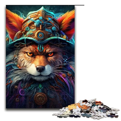 Puzzle für Erwachsene 1000 Teile Tierfuchs Herausforderndes Spiel Puzzles Staycation Totschlagzeit 29,53x19,69 Zoll von WGLINGX