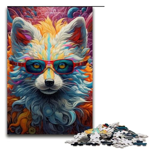 Puzzle für Erwachsene 1000 Teile Tierfuchs Herausforderndes Spiel Puzzles Staycation Totschlagzeit 29,53x19,69 Zoll von WGLINGX