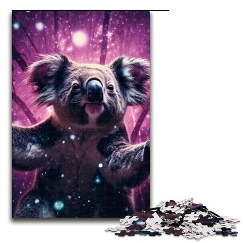 Puzzle für Erwachsene 1000 Teile Tierkoala Herausforderndes Spiel Puzzles Staycation Totschlagzeit 29,53x19,69 Zoll von WGLINGX