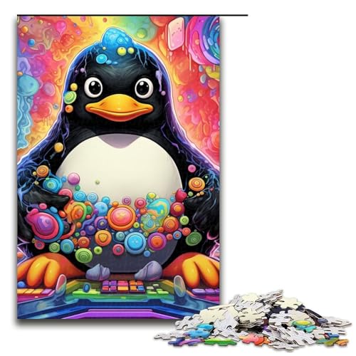 Puzzle für Erwachsene 1000 Teile Tierpinguine Herausforderndes Spiel Puzzles Staycation Totschlagzeit 29,53x19,69 Zoll von WGLINGX