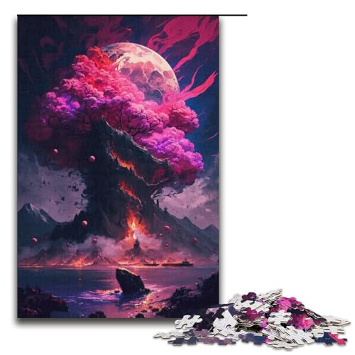 Puzzle für Erwachsene 1000 Teile Vulkanische Explosion Stressabbau Wanddekoration Einzigartige Geburtstags (Größe 38 x 26 cm) von WGLINGX