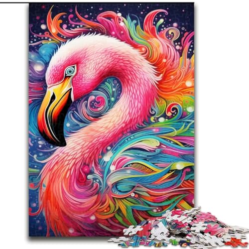 Puzzle für Erwachsene 1000Flamingo-Puzzles 1000 Teile für Erwachsene. Anspruchsvolles Denkspiel für Teenager und Familien (Größe 50x75cm) von WGLINGX