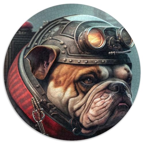 Puzzle für Erwachsene Bulldog, anspruchsvolle Puzzles, anspruchsvolles DIY-Denkspiel, interaktives Familienspiel (67,5x67,5cm) von WGLINGX
