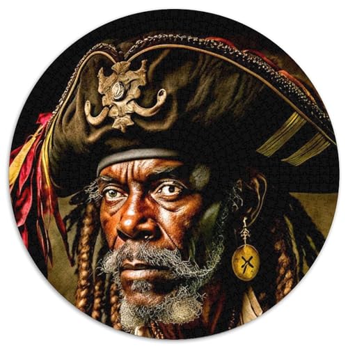 Puzzle für Erwachsene Piratenkapitän, anspruchsvolle Puzzles, anspruchsvolles DIY-Denkspiel, interaktives Familienspiel (67,5x67,5cm) von WGLINGX