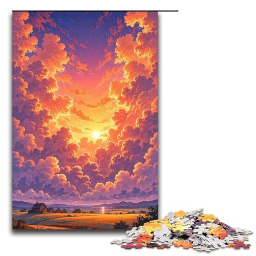 Puzzle für Erwachsene im japanischen Stil, 1000 Holzpuzzles (Größe 50 x 75 cm) von WGLINGX