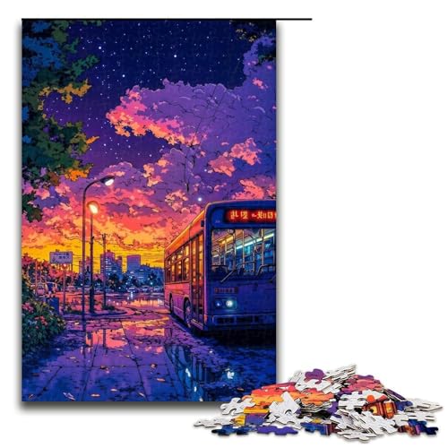 Puzzle für Erwachsene im japanischen Stil, 1000 Holzpuzzles (Größe 50 x 75 cm) von WGLINGX