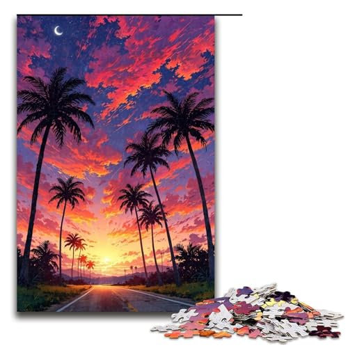 Puzzle für Erwachsene im japanischen Stil, 1000 Holzpuzzles (Größe 50 x 75 cm) von WGLINGX