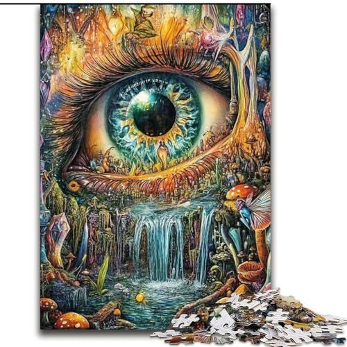 Puzzle für Erwachsene mit 1000 Teilen, „Auge des Berges“, 1000-teiliges Puzzle, Teenager, Stressabbau, Cooles, einzigartiges Geschenk für die Familie (Größe 26x38cm) von WGLINGX