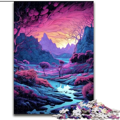Puzzle für Erwachsene mit 1000 Teilen, „Dark Forest“, ideales Weihnachts- oder Geburtstagsgeschenk, Partyspiel-Spielzeug (Größe 50x75cm) von WGLINGX