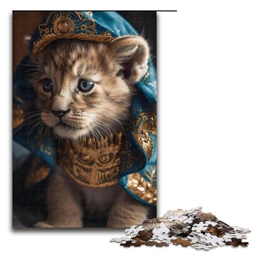 Puzzle für Erwachsene mit 1000 Teilen, „Majestät des Löwen“, Denkspiel, Weihnachts- und Geburtstagsgeschenk (Größe 50 x 75 cm) von WGLINGX