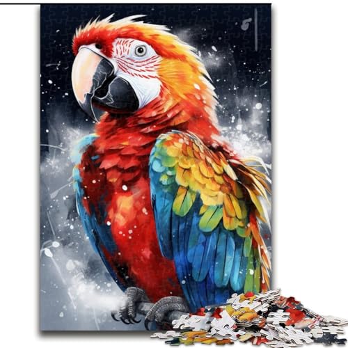 Puzzle für Erwachsene mit 1000 Teilen, Art-Papagei-Puzzle, ideales Weihnachts- oder Geburtstagsgeschenk, Partyspiel-Spielzeug (Größe 50x75cm) von WGLINGX