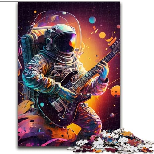 Puzzle für Erwachsene mit 1000 Teilen, Astronaut spielt Gitarre, 1000-teiliges Puzzle, Geburtstage, Weihnachten, Halloween, Thanksgiving, Ostern (Größe 26x38cm) von WGLINGX