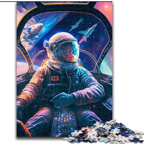 Puzzle für Erwachsene mit 1000 Teilen, Astronauten-Puzzle, ideales Weihnachts- oder Geburtstagsgeschenk, Partyspiel-Spielzeug (Größe 26x38cm) von WGLINGX