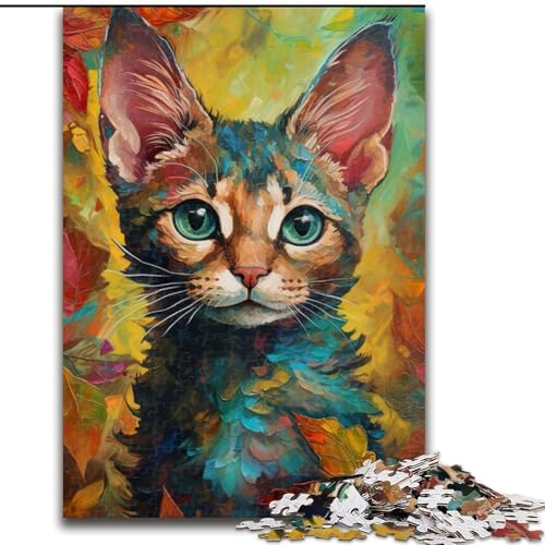 Puzzle für Erwachsene mit 1000 Teilen, Babykatze in Aquarell, Puzzle mit 1000 Teilen, anspruchsvolles Denkspiel für Teenager, perfekt als Heimdekoration oder Geschenk, Größe 50x75cm Puzzle für Erwachsene mit 1000 Teilen, Babykatze in Aquarell, Puzzle mit 1000 Teilen, anspruchsvolles Denkspiel für Teenager, perfekt als Heimdekoration oder Geschenk, Größe 50x75cm von WGLINGX