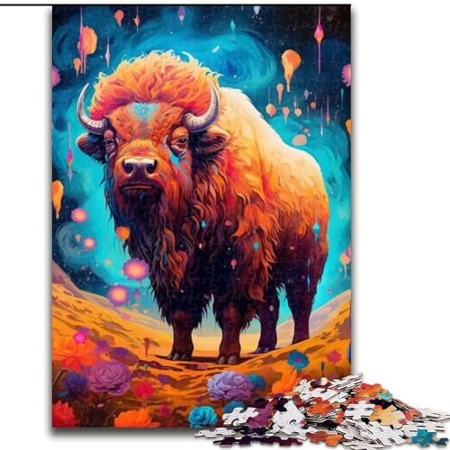 Puzzle für Erwachsene mit 1000 Teilen, Bison Steht im Berg, 1000 Teile, anspruchsvolles Denkspiel für Teenager, perfekt als Heimdekoration oder Geschenk, Größe 50x75cm Puzzle für Erwachsene mit 1000 Teilen, Bison Steht im Berg, 1000 Teile, anspruchsvolles Denkspiel für Teenager, perfekt als Heimdekoration oder Geschenk, Größe 50x75cm von WGLINGX