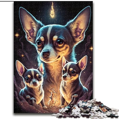 Puzzle für Erwachsene mit 1000 Teilen, Chihuahua-Hund, 1000 Teile, anspruchsvolles Denkspiel für Teenager, perfekt als Heimdekoration oder Geschenk, Größe 26x38cm Puzzle für Erwachsene mit 1000 Teilen, Chihuahua-Hund, 1000 Teile, anspruchsvolles Denkspiel für Teenager, perfekt als Heimdekoration oder Geschenk, Größe 26x38cm von WGLINGX