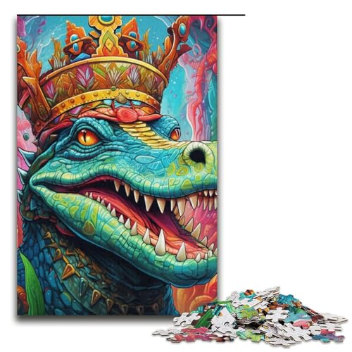 Puzzle für Erwachsene mit 1000 Teilen, Dinosaurier-Puzzle, Denkspiel, Weihnachts- und Geburtstagsgeschenk (Größe 38 x 26 cm) von WGLINGX