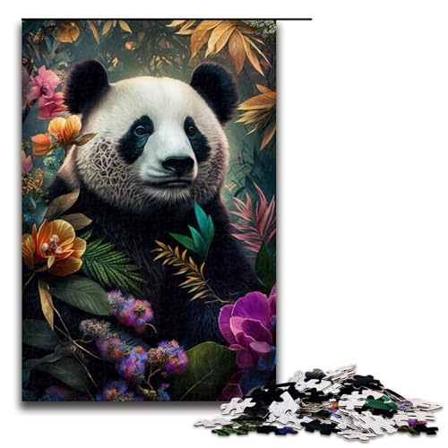 Puzzle für Erwachsene mit 1000 Teilen, Dschungelpanda-Puzzle, Denkspiel, Weihnachts- und Geburtstagsgeschenk (Größe 50 x 75 cm) von WGLINGX
