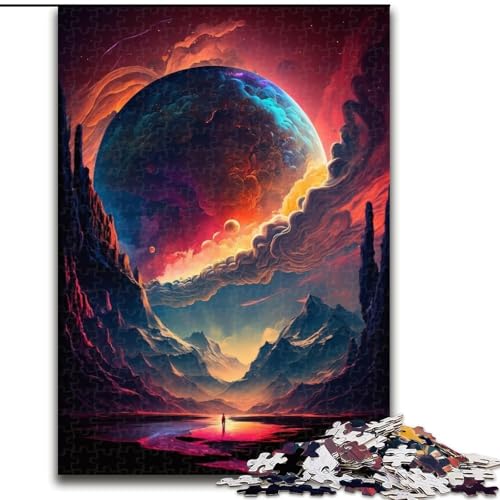 Puzzle für Erwachsene mit 1000 Teilen, Fantasie-Planetenlandschaft, Puzzle mit 1000 Teilen, unmögliche Herausforderung, Spielzeug für Teenager (Größe 26x38cm) von WGLINGX