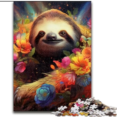 Puzzle für Erwachsene mit 1000 Teilen, Faultier-Puzzle, ideales Weihnachts- oder Geburtstagsgeschenk, Partyspiel-Spielzeug (Größe 50x75cm) von WGLINGX