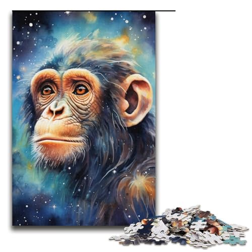 Puzzle für Erwachsene mit 1000 Teilen, Galaxie-AFFE, Denkspiel, Weihnachts- und Geburtstagsgeschenk (Größe 38 x 26 cm) von WGLINGX