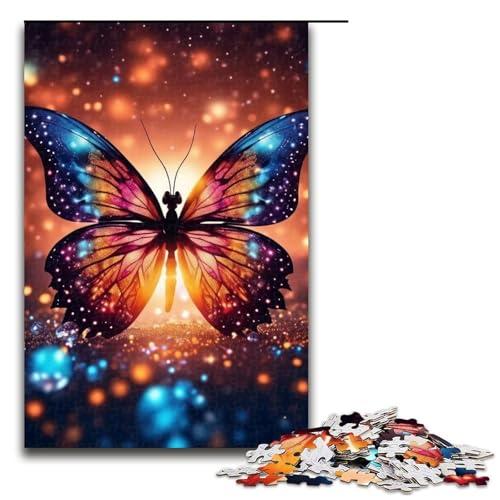 Puzzle für Erwachsene mit 1000 Teilen, Galaxie-Schmetterling, Denkspiel, Weihnachts- und Geburtstagsgeschenk (Größe 50 x 75 cm) von WGLINGX