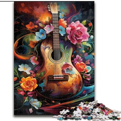 Puzzle für Erwachsene mit 1000 Teilen, Gitarren-Puzzle, perfektes Weihnachts- und Neujahrsgeschenk, Feiertagsgeschenk (Größe 26x38cm) von WGLINGX