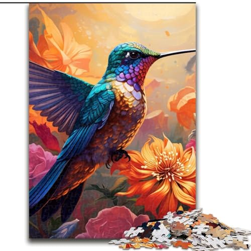 Puzzle für Erwachsene mit 1000 Teilen, Kolibri-Kunst, ideales Weihnachts- oder Geburtstagsgeschenk, Partyspiel-Spielzeug (Größe 26x38cm) von WGLINGX