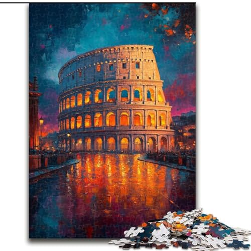 Puzzle für Erwachsene mit 1000 Teilen, Kolosseum-Puzzle, 1000 Teile, Heimdekorationsgeschenk, Denkspiel (Größe 26x38cm) von WGLINGX
