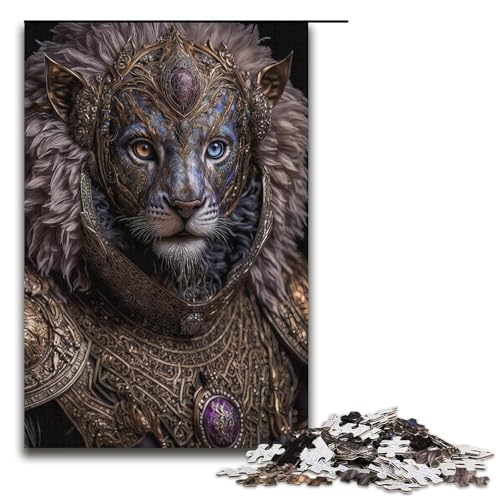 Puzzle für Erwachsene mit 1000 Teilen, Löwen-Puzzle, Denkspiel, Weihnachts- und Geburtstagsgeschenk (Größe 38 x 26 cm) von WGLINGX