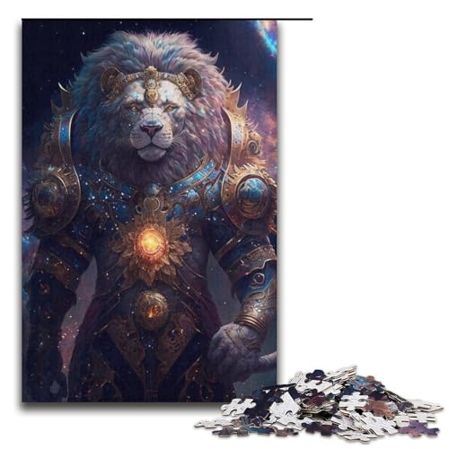 Puzzle für Erwachsene mit 1000 Teilen, Löwen-Puzzle, Denkspiel, Weihnachts- und Geburtstagsgeschenk (Größe 38 x 26 cm) von WGLINGX