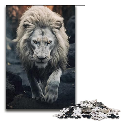 Puzzle für Erwachsene mit 1000 Teilen, Löwen-Puzzle, Denkspiel, Weihnachts- und Geburtstagsgeschenk (Größe 38 x 26 cm) von WGLINGX
