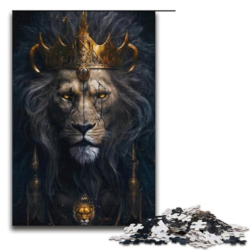 Puzzle für Erwachsene mit 1000 Teilen, Löwen-Puzzle, Denkspiel, Weihnachts- und Geburtstagsgeschenk (Größe 38 x 26 cm) von WGLINGX