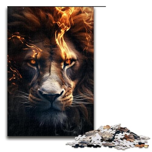 Puzzle für Erwachsene mit 1000 Teilen, Löwen-Puzzle, Denkspiel, Weihnachts- und Geburtstagsgeschenk (Größe 50 x 75 cm) von WGLINGX