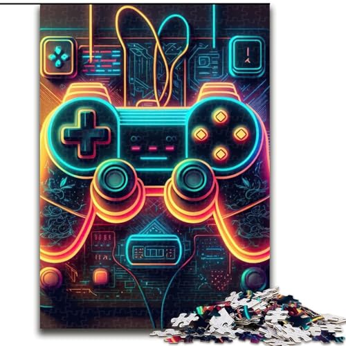 Puzzle für Erwachsene mit 1000 Teilen, Neon-Spiel, 1000 Teile, anspruchsvolles Denkspiel für Teenager, perfekt als Heimdekoration oder Geschenk, Größe 26x38cm von WGLINGX
