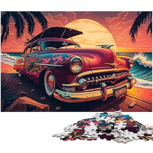 Puzzle für Erwachsene mit 1000 Teilen, Neon-Sportwagen-Puzzle, Lernspielzeug, einzigartiges Geburtstagsgeschenk (Größe 38 x 26 cm) von WGLINGX