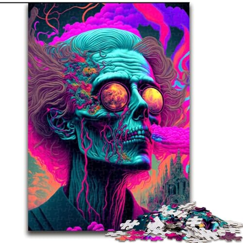 Puzzle für Erwachsene mit 1000 Teilen, Psychedelisches Gehirn-Puzzle, 1000 Teile, anspruchsvolles Denkspiel für Teenager, perfekt als Heimdekoration oder Geschenk, Größe 50x75cm von WGLINGX