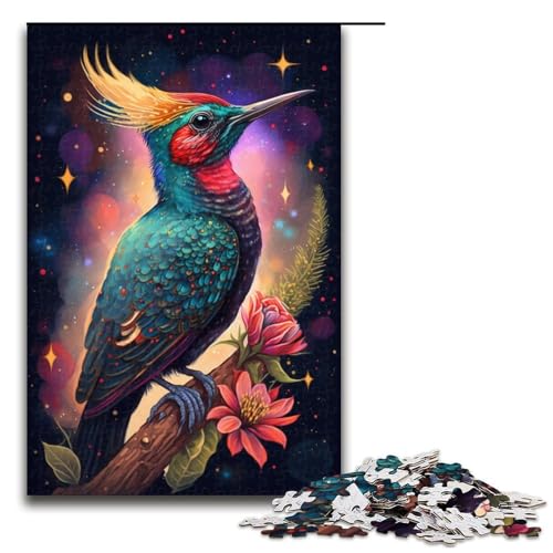 Puzzle für Erwachsene mit 1000 Teilen, Psychic Woodpecker, Denkspiel, Weihnachts- und Geburtstagsgeschenk (Größe 50 x 75 cm) von WGLINGX