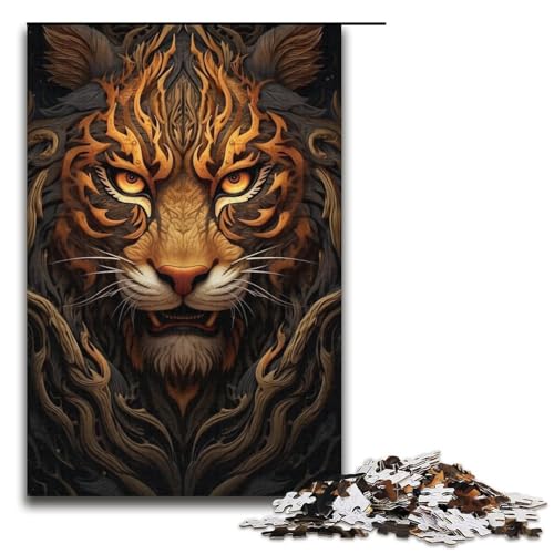 Puzzle für Erwachsene mit 1000 Teilen, Tier-Tiger-Puzzle, Denkspiel, anspruchsvoll, Aber unterhaltsam und humorvoll, 38 x 26 cm Puzzle für Erwachsene mit 1000 Teilen, Tier-Tiger-Puzzle, Denkspiel, anspruchsvoll, Aber unterhaltsam und humorvoll, 38 x 26 cm von WGLINGX