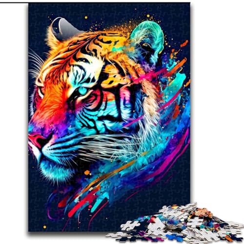 Puzzle für Erwachsene mit 1000 Teilen, Tiger-Puzzle, 1000 Teile, anspruchsvolles Denkspiel für Teenager, perfekt als Heimdekoration oder Geschenk, Größe 26x38cm Puzzle für Erwachsene mit 1000 Teilen, Tiger-Puzzle, 1000 Teile, anspruchsvolles Denkspiel für Teenager, perfekt als Heimdekoration oder Geschenk, Größe 26x38cm von WGLINGX