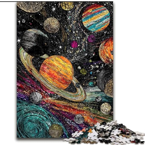 Puzzle für Erwachsene mit 1000 Teilen, Universum-Galaxie-Puzzle, 1000 Teile, Heimdekorationsgeschenk, Denkspiel (Größe 26x38cm) von WGLINGX