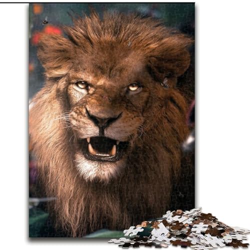 Puzzle für Erwachsene mit 1000 Teilen, Wilder Löwe, Puzzle mit 1000 Teilen, unmögliche Herausforderung, Spielzeug für Teenager (Größe 26x38cm) von WGLINGX