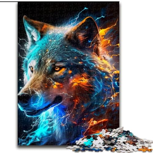 Puzzle für Erwachsene mit 1000 Teilen, Wolf of Lightning, 1000 Teile, anspruchsvolles Denkspiel für Teenager, perfekt als Heimdekoration oder Geschenk, Größe 50x75cm von WGLINGX